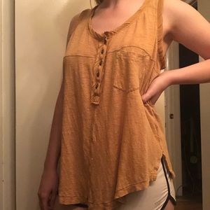 Free People Mustard Tank